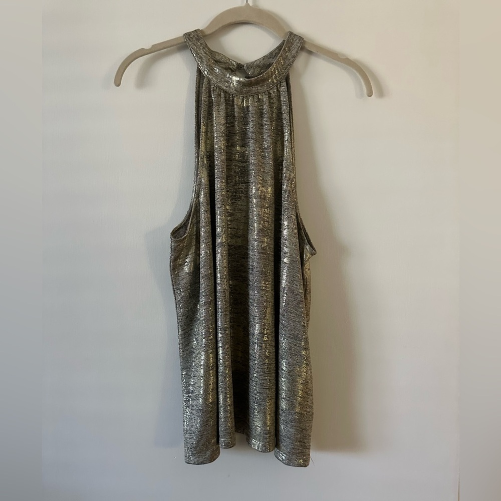 Anthropologie Gold and Silver Knit Top